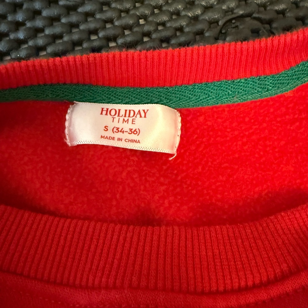 Holiday‎ Time Red Santa Crewneck Sweater Womens 34/36 - Picture 4 of 4